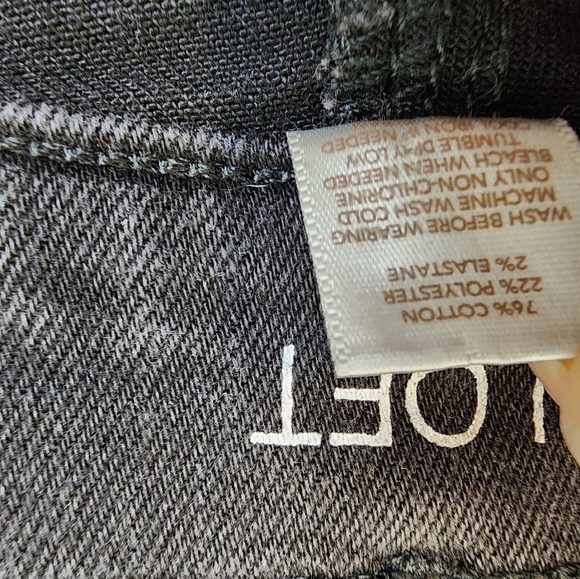 Loft Outlet Black Modern Skinny Jeans Pants - Picture 8 of 12